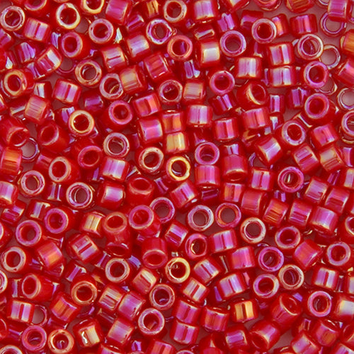 Delica 11/0 RD #0162  Red Opaque AB 5.2g Vial