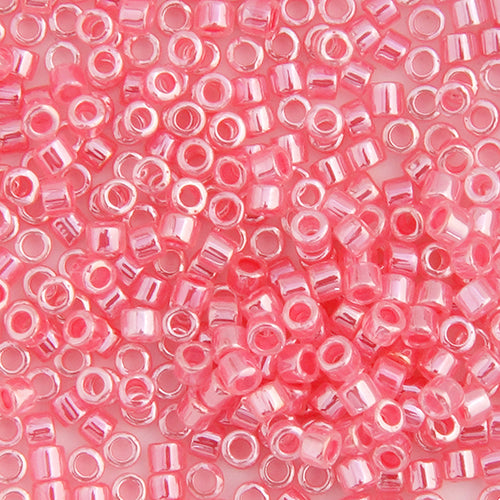 Delica 11/0 RD #0236 Crystal Rose Ceylon Lined-Dyed 5.2g Vial