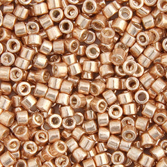 Delica 11/0 RD #0411 Apricot Gold Opaque Galvanized-Dyed 5.2g Vial