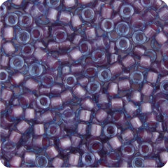 Delica 11/0 RD #0922 Rose Sparkle Aqua Lined 5.2g Vial