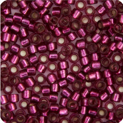 Delica 11/0 RD #1342 Raspberry Silver Lined-Dyed 5.2g Vial
