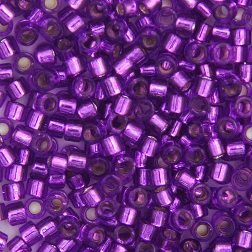 Delica 11/0 RD #1345 Magenta Silver Lined-Dyed 5.2g Vial