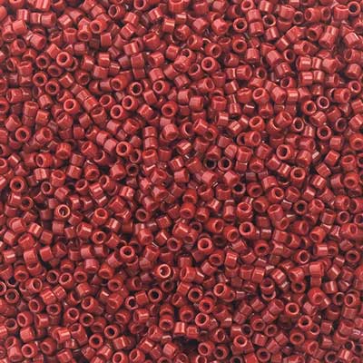 Delica 11/0 RD #2126 Duracoat Opaque Dyed Dusty Red 5.2g Vial