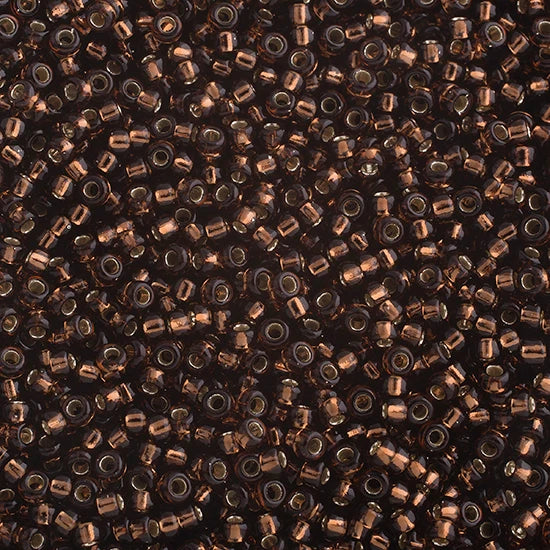 15/0 Miyuki Seed Bead Dark Topaz Silver Lined #0005D