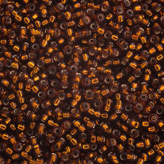 15/0 Miyuki Seed Bead Light Topaz Silver Lined #0005LV