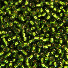 15/0 Miyuki Seed Bead Olive Silver Lined #0026