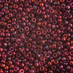 15/0 Miyuki Seed Beads Burgundy Gold Luster #0315