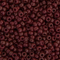 15/0 Miyuki Seed Beads Chocolate Brown Opaque #0409