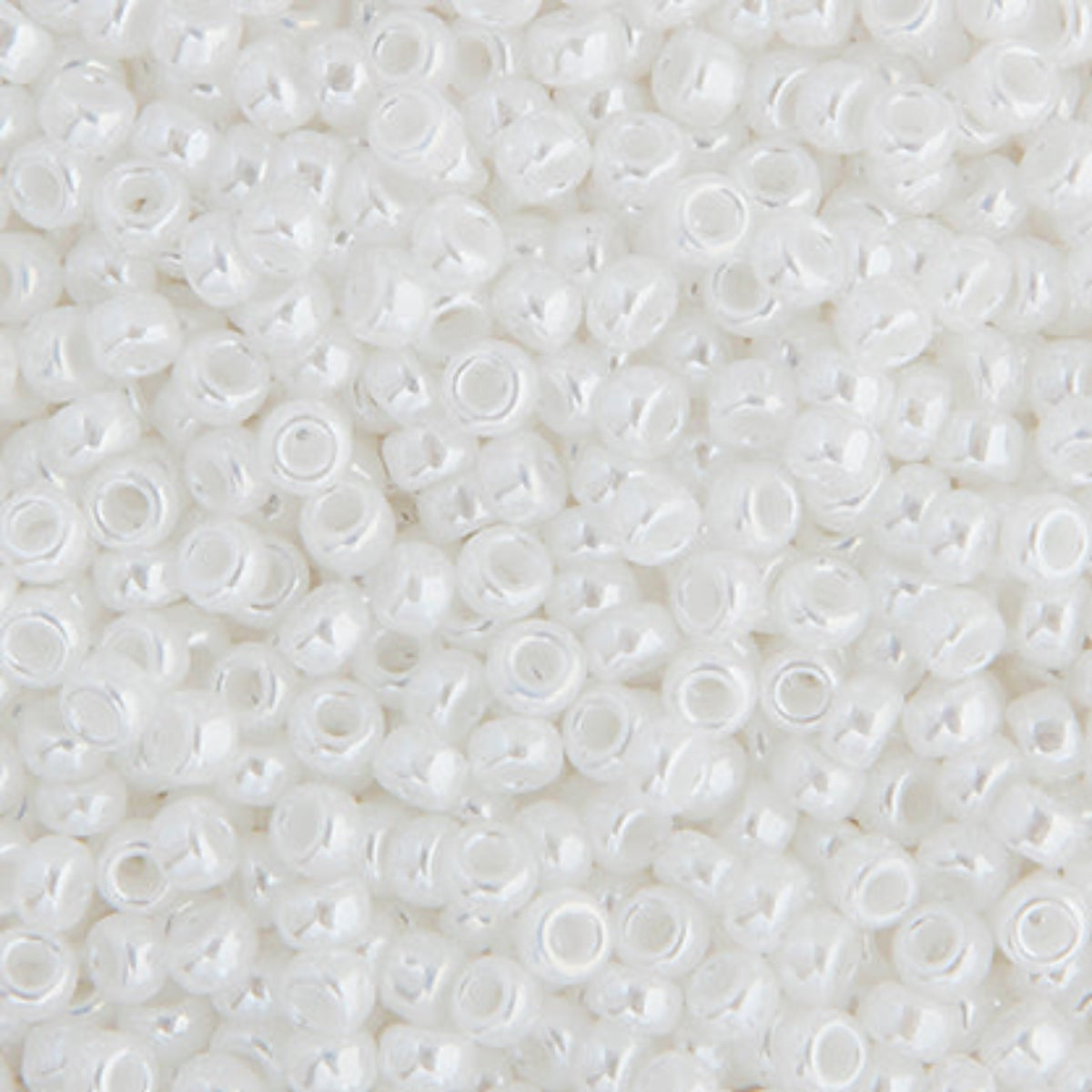15/0 Miyuki Seed Beads White Pearl Opaque Luster #0420