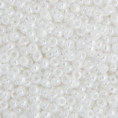 15/0 Miyuki Seed Beads White Pearl Opaque Luster #0420