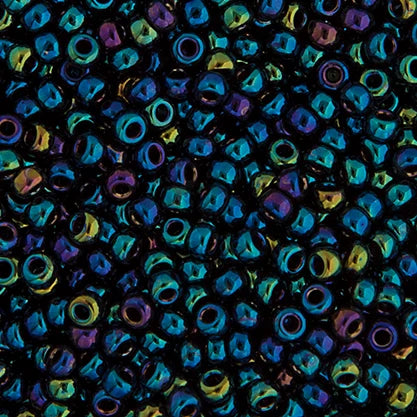 15/0 Miyuki Seed Beads Blue Opaque Iris #0452