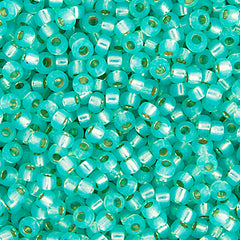 15/0 Miyuki Seed Bead Aqua Green S/L Opal Dyed Alabaster #0571