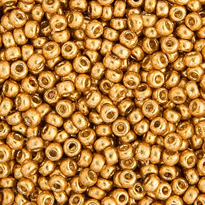 15/0 Miyuki Seed Beads Duracoat Galvanized Gold #4202