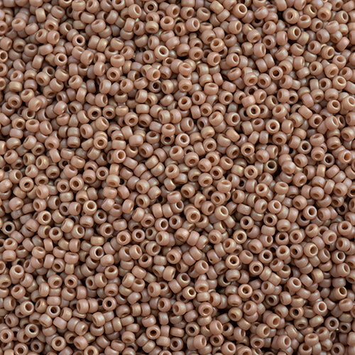 15/0 Miyuki Seed Beads Frosted Glazed/Rainbow Light Rose Matte AB #4694