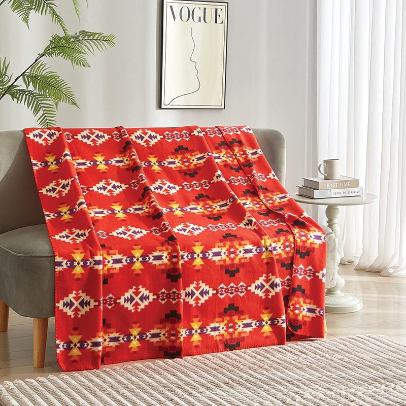 Solstice Pattern Polar Fleece Throw Blanket, Multiple Colours
