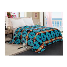 Silk Touch One-Ply Queen Blanket – Navajo Print (80" × 80")