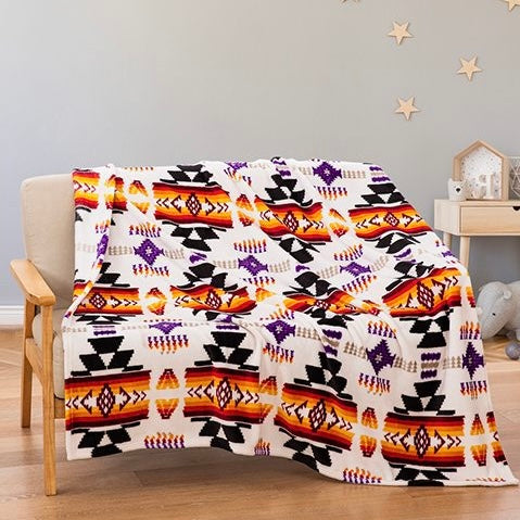 Silk Touch One-Ply Throw Blanket – Assorted Colours (50″×60″)