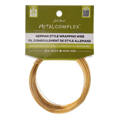 Metal Complex German Style Wire – No-Tarnish Round 26GA (0.41mm)