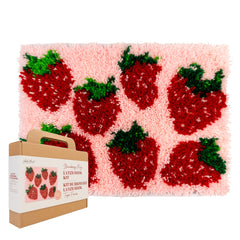 Strawberry Rug – Latch Hook DIY Kit (29 pcs) – Multicolor