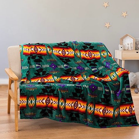 Silk Touch One-Ply Throw Blanket – Assorted Colours (50″×60″)