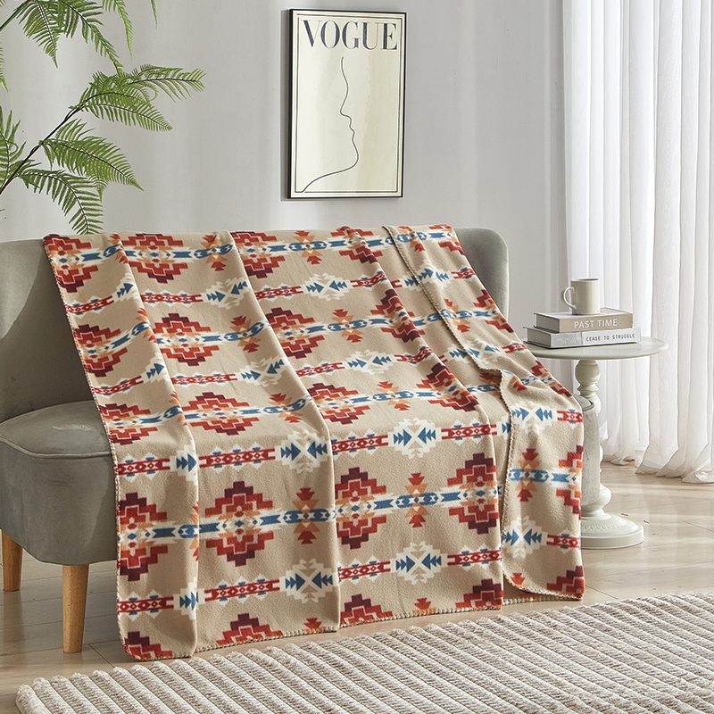 Solstice Pattern Polar Fleece Throw Blanket, Multiple Colours