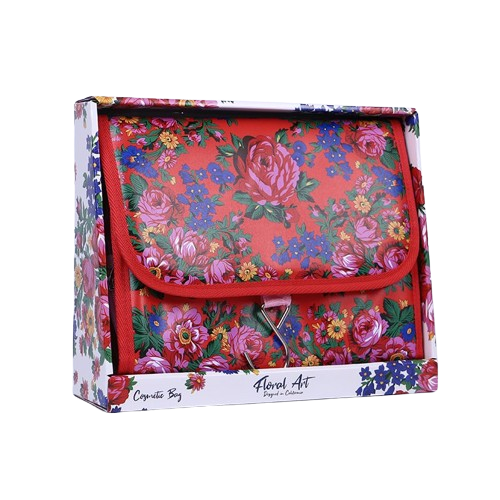 Floral Design Cosmetic Bag – Multi (1pc)