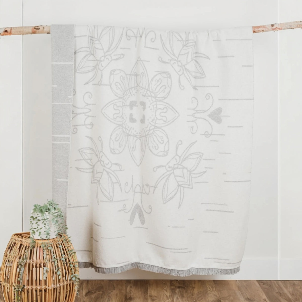 Birch Bark Reversible Blanket