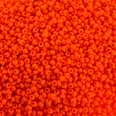 11/0 Preciosa Seed Beads Opaque Orange #34919