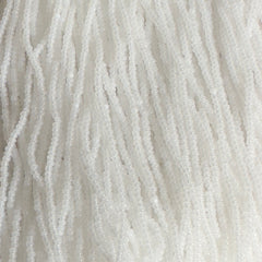 13/0 Charlotte Cut Preciosa (Czech) Bead Opaque White Opal Strung