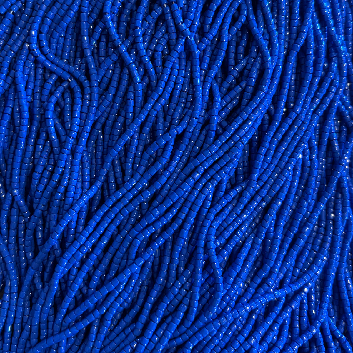 3-Cut 9/0 Czech Seed Bead Opaque Royal Blue, 22g Bag or Strung