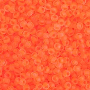 10/0 Preciosa Seed Beads #43107 Transparent Neon Orange