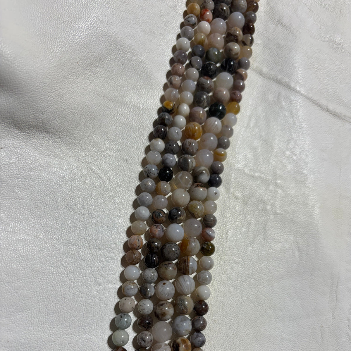Bamboo Leaf Agate beads 6mm