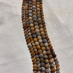 Frosted Crazy Lace Agate 8mm