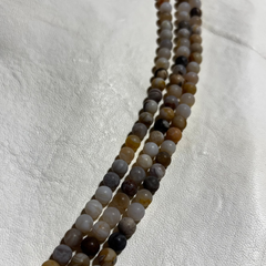 Frosted Bamboo Leaf agate 6mm