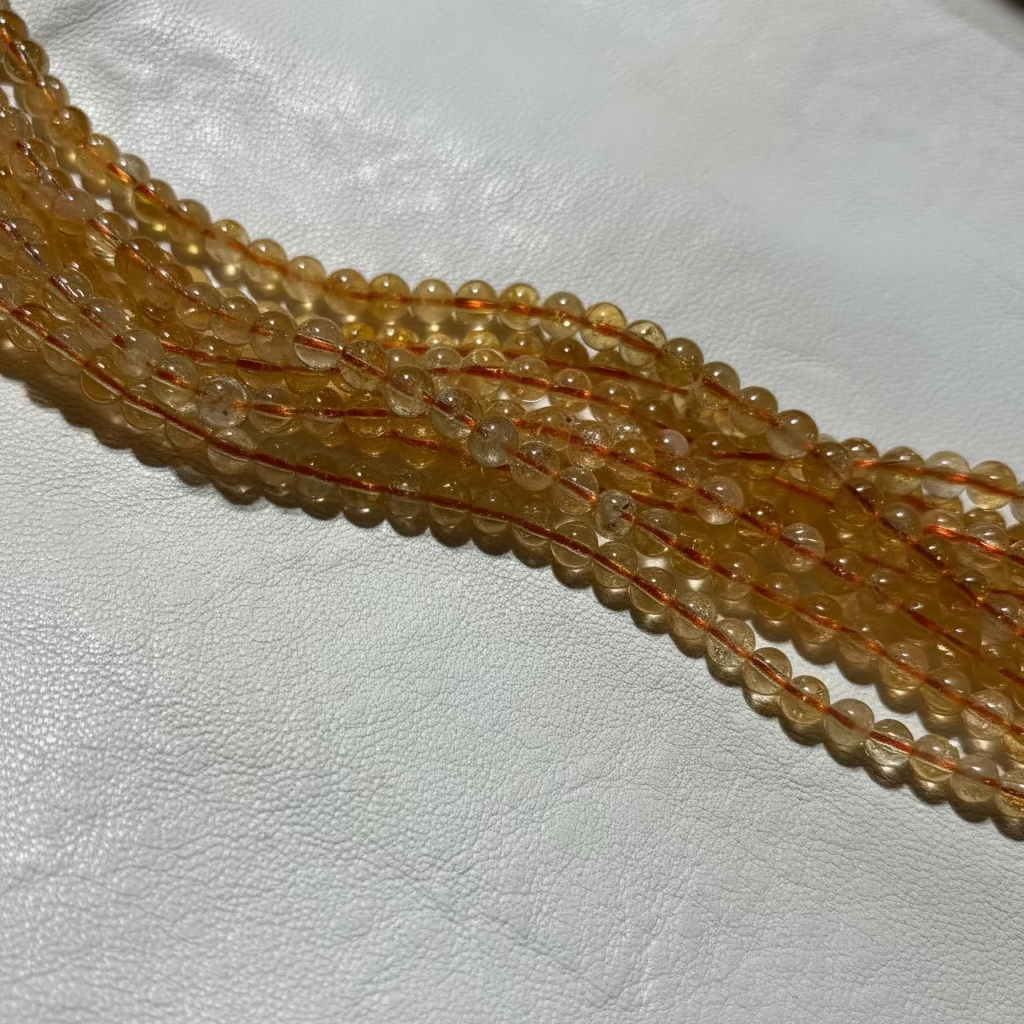 Citrine beads 6mm