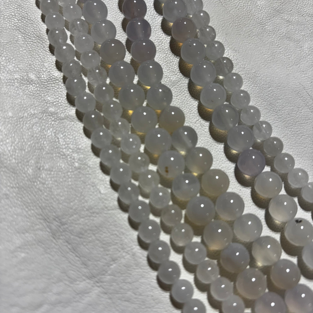 White Agate beads 8mm