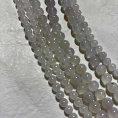 White Agate beads 8mm