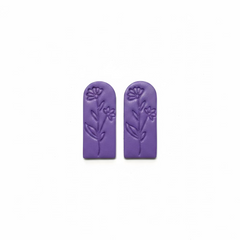 Baby Bear Gifts Long Floral Clay Cabochons - 1.5 x.5 inch