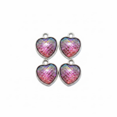 Mermaid Scale Heart Charms