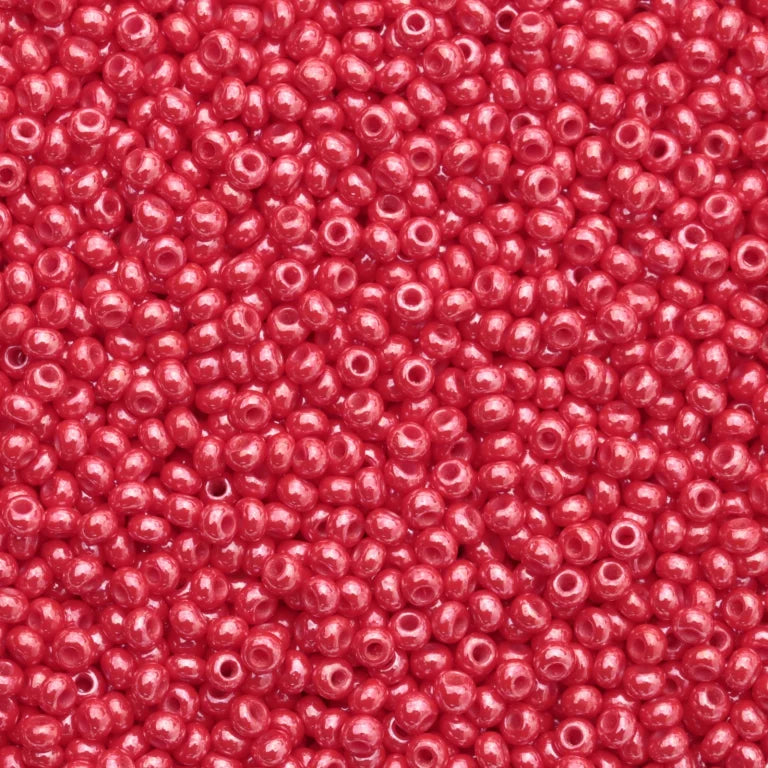 10/0 Preciosa Seed Beads Solgel Opaque Light Red Luster