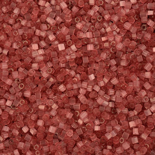 10/0 2-Cut Preciosa Beads Satin Dark Pink Solgel, 13g Vial