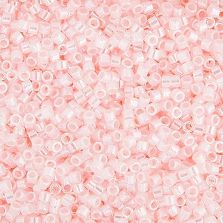 Delica 11/0 RD #0234 Crystal Pale Salmon Ceylon Line Dyed 5.2g Vial