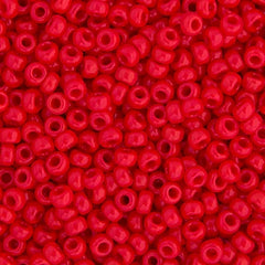 15/0 Miyuki Seed Beads Red Opaque #0408