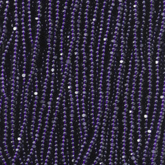 13/0 Charlotte Cut Preciosa (Czech) Bead Transparent Dark Sapphire Strung