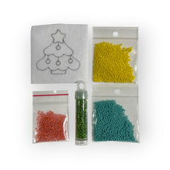 Christmas Tree Beading Design – 2 × 2.25 Inches – Approx. 25g Beads