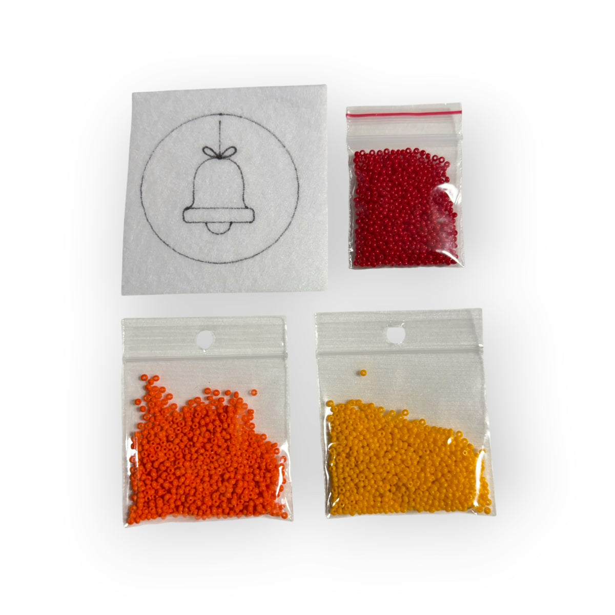 Christmas Bell Mini Beading Kit – Approx. 2.25 Inches – 20g Beads