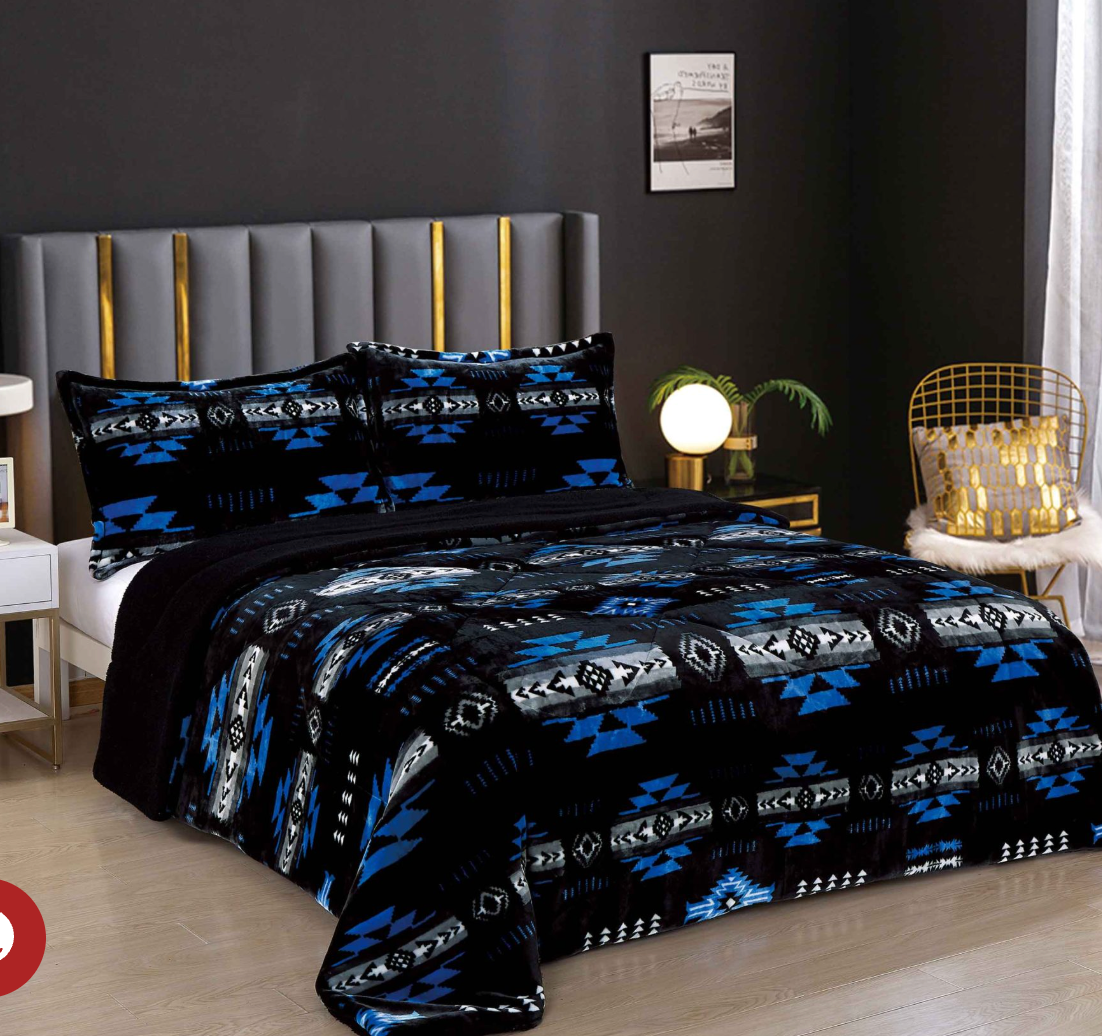 Neon Collection Cloud Reversible Queen Blanket Black-Neon