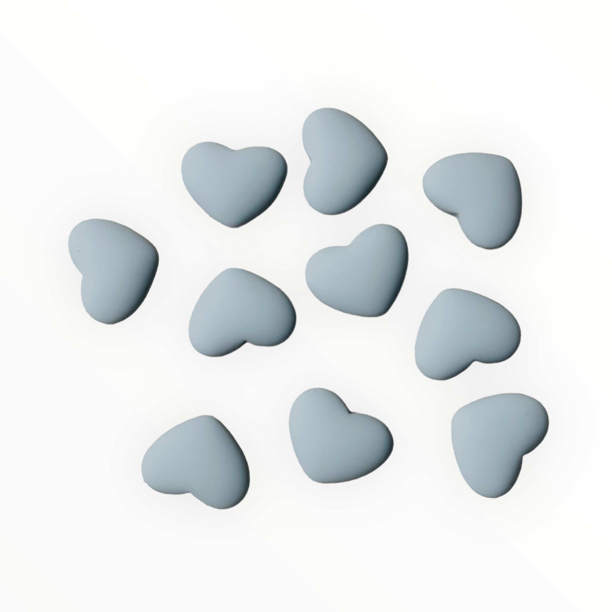 18mm Matte Resin Heart Gems – Glue-On (Sold in Pairs)