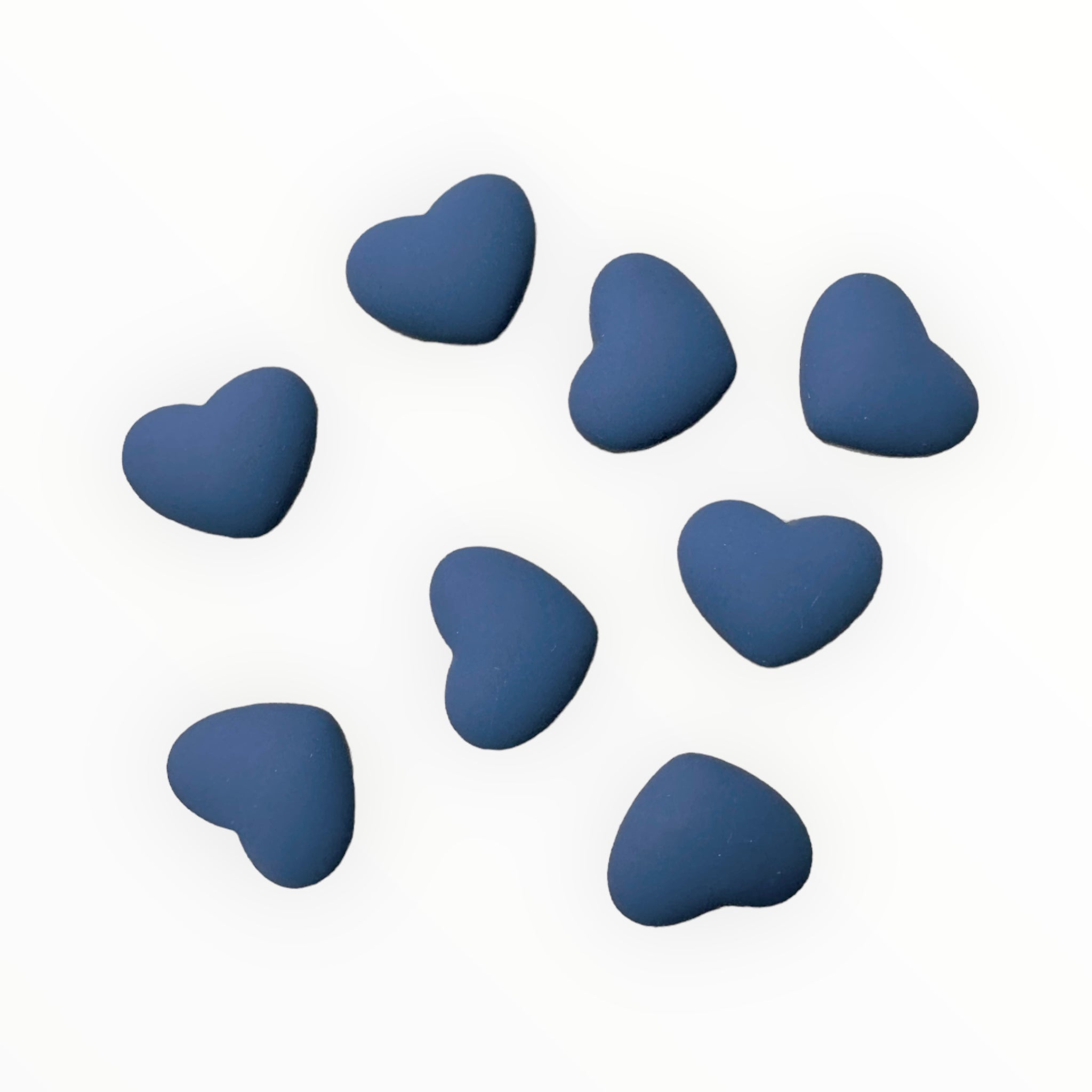18mm Matte Resin Heart Gems – Glue-On (Sold in Pairs)