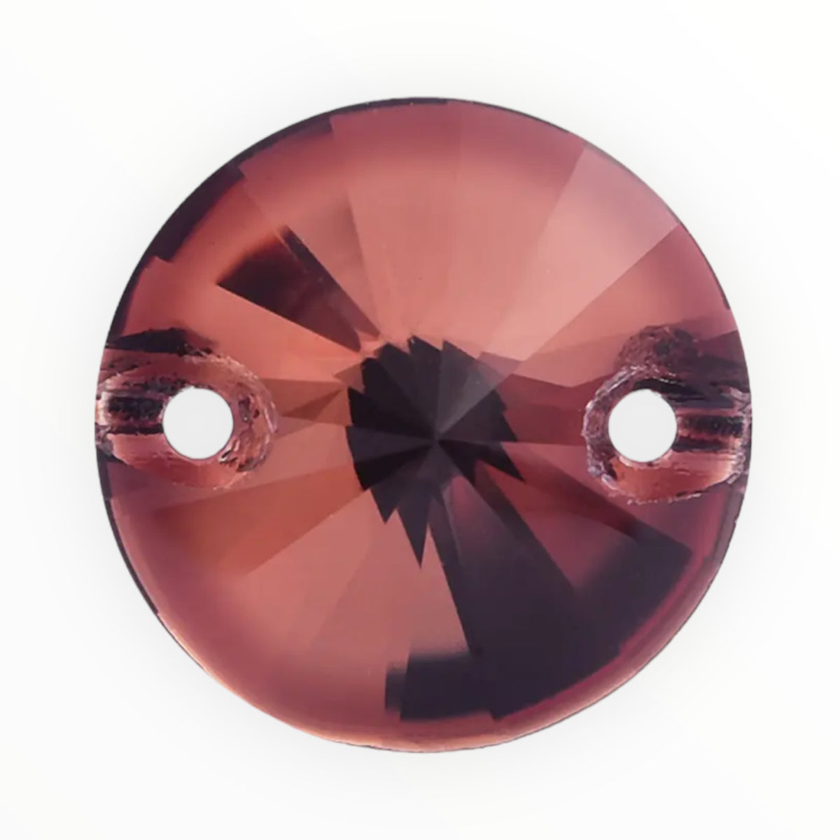 12mm Coffee Round AAAAA Glass Crystal, Sew On Gems, Sold in Pairs